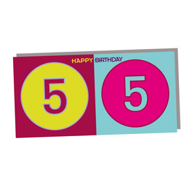 ART-DOMINO® BY SABINE WELZ HAPPY BIRTHDAY - Birthday card for the 55th