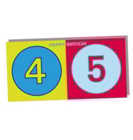 MAGNET-STORIES GEBURTSTAGS-KLAPPKARTE  - 45 JAHRE