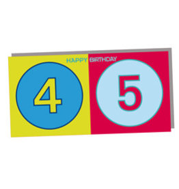 MAGNET-STORIES HAPPY BIRTHDAY FOLDED CARD - 45 YEARS