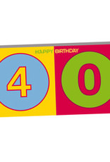 ART-DOMINO® BY SABINE WELZ HAPPY BIRTHDAY - Carte d'anniversaire pour le 40ème anniversaire