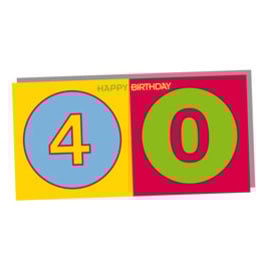 MAGNET-STORIES GEBURTSTAGS-KLAPPKARTE  - 40 JAHRE