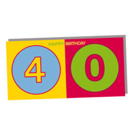 MAGNET-STORIES HAPPY BIRTHDAY FOLDED CARD - 40 YEARS