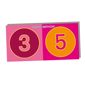 MAGNET-STORIES HAPPY BIRTHDAY - Carte d'anniversaire pour le 35ème anniversaire