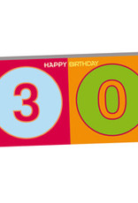 ART-DOMINO® BY SABINE WELZ HAPPY BIRTHDAY - Carte d'anniversaire pour le 30ème anniversaire