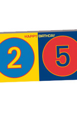 ART-DOMINO® BY SABINE WELZ HAPPY BIRTHDAY - Carte d'anniversaire pour le 25ème anniversaire