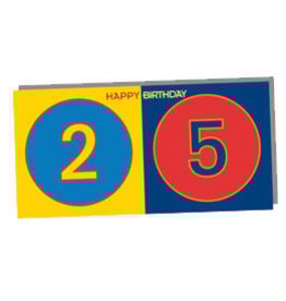 MAGNET-STORIES GEBURTSTAGS-KLAPPKARTE  - 25 JAHRE