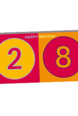 ART-DOMINO® BY SABINE WELZ HAPPY BIRTHDAY - Carte d'anniversaire pour le 28ème anniversaire