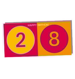 MAGNET-STORIES GEBURTSTAGS-KLAPPKARTE  - 28 JAHRE