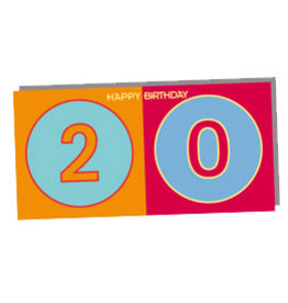 MAGNET-STORIES CARTE DE VOEUX JOYEUX ANNIVERSAIRE - 20 ANS