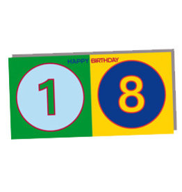 MAGNET-STORIES CARTE DE VOEUX JOYEUX ANNIVERSAIRE - 18 ANS