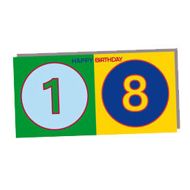 MAGNET-STORIES HAPPY BIRTHDAY - Carte d'anniversaire pour le 18ème anniversaire