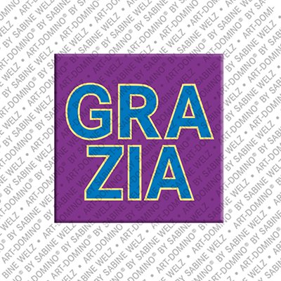 ART-DOMINO® BY SABINE WELZ Grazia - Magnet with the name Grazia