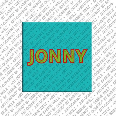 ART-DOMINO® BY SABINE WELZ Jonny - Magnet with the name Jonny