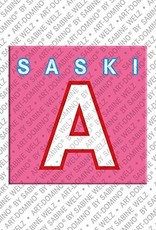 ART-DOMINO® BY SABINE WELZ Saskia - Magnet mit dem Vornamen Saskia