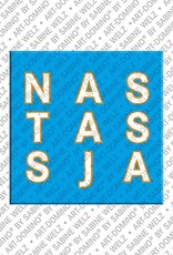 ART-DOMINO® BY SABINE WELZ Nastassja - Magnet mit dem Vornamen Nastassja