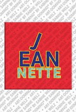 ART-DOMINO® BY SABINE WELZ Jeannette - Magnet mit dem Vornamen Jeannette