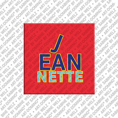 ART-DOMINO® BY SABINE WELZ Jeannette - Aimant avec le nom Jeannette