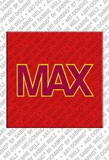 ART-DOMINO® BY SABINE WELZ Max - Magnet mit dem Vornamen Max