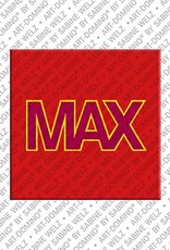 ART-DOMINO® BY SABINE WELZ Max - Magnet with the name Max