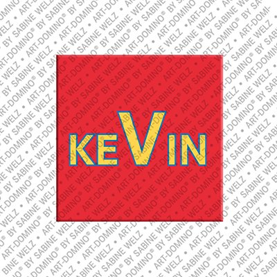 ART-DOMINO® BY SABINE WELZ Kevin - Magnet with the name Kevin