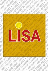 ART-DOMINO® BY SABINE WELZ Lisa - Magnet with the name Lisa
