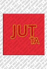 ART-DOMINO® BY SABINE WELZ Jutta - Magnet with the name Jutta
