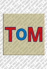 ART-DOMINO® BY SABINE WELZ Tom - Magnet mit dem Vornamen Tom