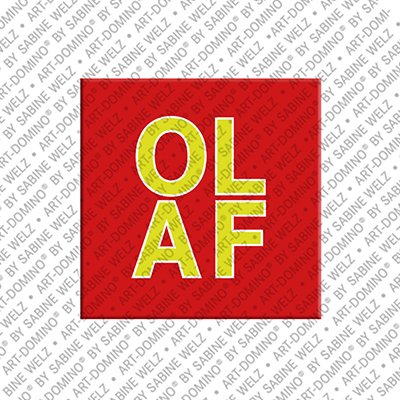 ART-DOMINO® BY SABINE WELZ Olaf - Magnet with the name Olaf