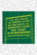 ART-DOMINO® BY SABINE WELZ Berlin - Shield "Leaving the American Sector" 1