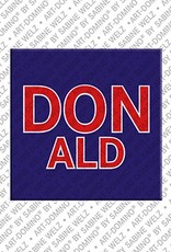ART-DOMINO® BY SABINE WELZ Donald - Aimant avec le nom Donald