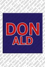 ART-DOMINO® BY SABINE WELZ Donald - Magnet mit dem Vornamen Donald
