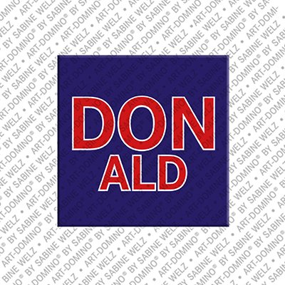 ART-DOMINO® BY SABINE WELZ Donald - Magnet with the name Donald