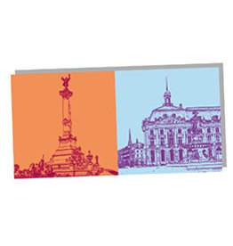 ART-DOMINO® BY SABINE WELZ CARTE POSTALE - BORDEAUX - 04