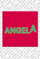 ART-DOMINO® BY SABINE WELZ Angela - Magnet mit dem Vornamen Angela