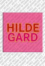 ART-DOMINO® BY SABINE WELZ Hildegard - Magnet mit dem Vornamen Hildegard