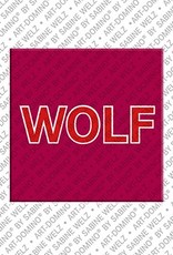 ART-DOMINO® BY SABINE WELZ Wolf - Magnet mit dem Vornamen Wolf