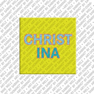 ART-DOMINO® BY SABINE WELZ Christina - Aimant avec le nom Christina