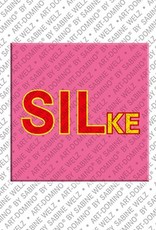 ART-DOMINO® BY SABINE WELZ Silke - Magnet with the name Silke