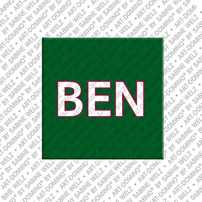 ART-DOMINO® BY SABINE WELZ Ben - Magnet with the name Ben