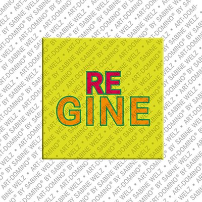 ART-DOMINO® BY SABINE WELZ Regine - Magnet mit dem Vornamen Regine