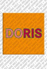 ART-DOMINO® BY SABINE WELZ Doris - Magnet mit dem Vornamen Doris
