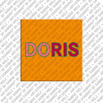 ART-DOMINO® BY SABINE WELZ Doris - Magnet mit dem Vornamen Doris