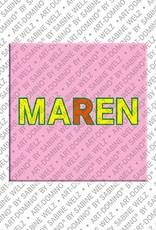 ART-DOMINO® BY SABINE WELZ Maren - Magnet mit dem Vornamen Maren