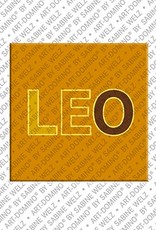 ART-DOMINO® BY SABINE WELZ Leo - Magnet with the name Leo