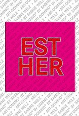 ART-DOMINO® BY SABINE WELZ Esther - Magnet mit dem Vornamen Esther