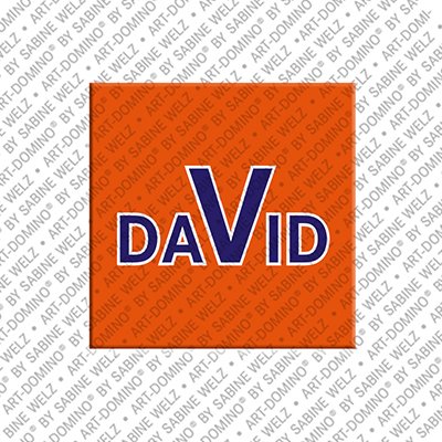 ART-DOMINO® BY SABINE WELZ David - Magnet with the name David