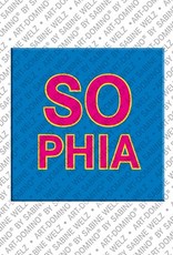ART-DOMINO® BY SABINE WELZ Sophia - Magnet with the name Sophia