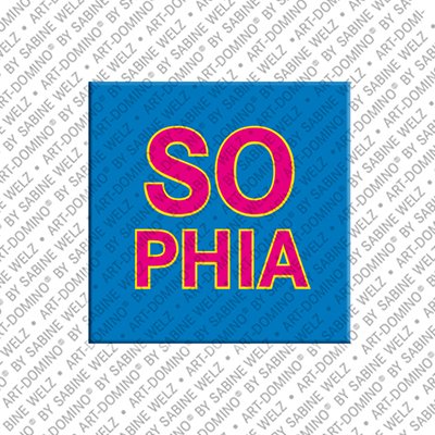 ART-DOMINO® BY SABINE WELZ Sophia - Magnet mit dem Vornamen Sophia