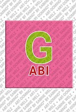 ART-DOMINO® BY SABINE WELZ Gabi - Magnet with the name Gabi