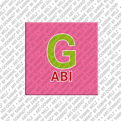 ART-DOMINO® BY SABINE WELZ Gabi - Magnet with the name Gabi